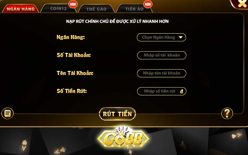 Rút tiền Go88 có khó không?