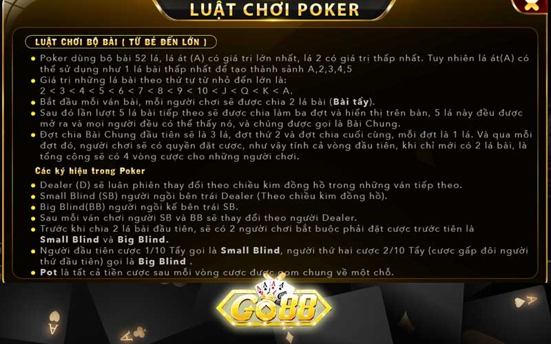 Luật chơi Poker